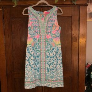 Lilly Pulitzer Sigurd Shift Dress Caribbean Citrus Size 4